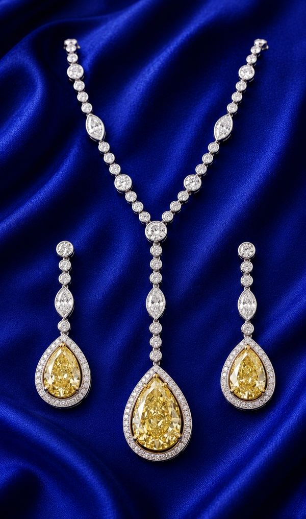 Royal Canary Pear Diamond Drop